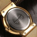 CAGARNY 6817 Living Waterproof Round Dial Quartz Movement Alloy Case Fashion Watch Quartz Watches with Steel Band(Gold)