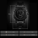 SKMEI 9178 Skull Pattern Multifunctional Outdoor Men Fashion Waterproof Quartz Wrist Watch (Black)