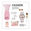 LONGBO 4511 Three Small Dials Fashion Women Quartz Watch with Alloy & Ceramics Band(Pink)