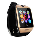 Q18S 1.54 inch IPS Screen MTK6260A Bluetooth 3.0 Smart Watch Phone, Pedometer / Sedentary Reminder / Sleeping Monitor / Anti-Loss / Remote Camera / GSM / 0.3M Camera (Black + Gold)