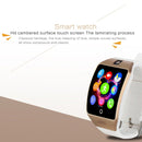 Q18S 1.54 inch IPS Screen MTK6260A Bluetooth 3.0 Smart Watch Phone, Pedometer / Sedentary Reminder / Sleeping Monitor / Anti-Loss / Remote Camera / GSM / 0.3M Camera (White + Gold)