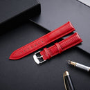 Lizard Texture Leather Strap Watch Band, Size: 20mm(Red)
