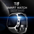 T8 Smart Watch Phone, 1.54 inch IPS Screen 6261D/260MHz, 0.3MP Camera, Support GSM & Dial & Pedometer & Anti-lost & Sleep Monitor & Remote Camera & FM Radio(Blue)