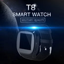 T8 Smart Watch Phone, 1.54 inch IPS Screen 6261D/260MHz, 0.3MP Camera, Support GSM & Dial & Pedometer & Anti-lost & Sleep Monitor & Remote Camera & FM Radio(Blue)