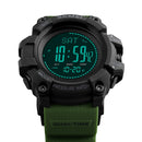 SKMEI 1358 Multifunctional Men Outdoor Sports 30m Waterproof Digital Watch with Compass / Barometer / Altimeter/ Pedometer Function(Army Green)