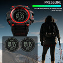 SKMEI 1358 Multifunctional Men Outdoor Sports 30m Waterproof Digital Watch with Compass / Barometer / Altimeter/ Pedometer Function(Army Green)