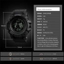 SKMEI 1358 Multifunctional Men Outdoor Sports 30m Waterproof Digital Watch with Compass / Barometer / Altimeter/ Pedometer Function(Black)