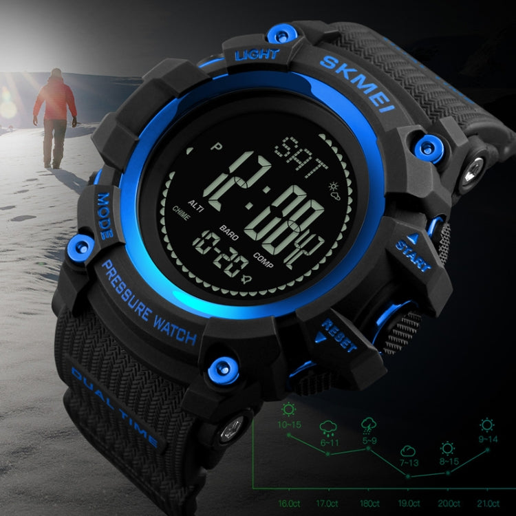 SKMEI 1358 Multifunctional Men Outdoor Sports 30m Waterproof Digital Watch with Compass / Barometer / Altimeter/ Pedometer Function(Black)
