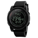 SKMEI 1289 Multifunctional Men Outdoor Sports 50m Waterproof Digital Watch with Compass & World Time Function(Black)