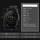 SKMEI 1289 Multifunctional Men Outdoor Sports 50m Waterproof Digital Watch with Compass & World Time Function(Black)