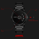 SKMEI 1260 Fashion Creative Pointer 30m Waterproof Quartz Wrist Watch with Stainless Steel Watchband(Silver)