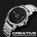 SKMEI 1260 Fashion Creative Pointer 30m Waterproof Quartz Wrist Watch with Stainless Steel Watchband(Silver)