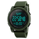 SKMEI 1257 Men Fashionable Outdoor 50m Waterproof Digital Watch Sports Wrist Watch(Army Green)
