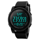SKMEI 1257 Men Fashionable Outdoor 50m Waterproof Digital Watch Sports Wrist Watch(Black)