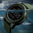 SKMEI 1257 Men Fashionable Outdoor 50m Waterproof Digital Watch Sports Wrist Watch(Black)