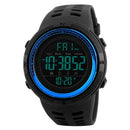 SKMEI 1251 Men Fashionable Outdoor 50m Waterproof Sports Watch Digital Watch with PU Watchband(Blue)