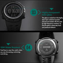 SKMEI 1251 Men Fashionable Outdoor 50m Waterproof Sports Watch Digital Watch with PU Watchband(Blue)