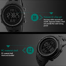 SKMEI 1251 Men Fashionable Outdoor 50m Waterproof Sports Watch Digital Watch with PU Watchband(Black Red)