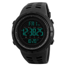 SKMEI 1251 Men Fashionable Outdoor 50m Waterproof Sports Digital Watch with PU Watchband(Black)
