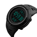 SKMEI 1251 Men Fashionable Outdoor 50m Waterproof Sports Digital Watch with PU Watchband(Black)