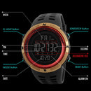 SKMEI 1251 Men Fashionable Outdoor 50m Waterproof Sports Digital Watch with PU Watchband(Black)
