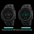 SKMEI 1251 Men Fashionable Outdoor 50m Waterproof Sports Digital Watch with PU Watchband(Black)