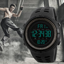 SKMEI 1251 Men Fashionable Outdoor 50m Waterproof Sports Watch Digital Watch with PU Watchband(Gold)
