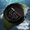 SKMEI 1405 Fashion Solar Power Outdoor Sports Watch Multifunctional 50m Waterproof Men Digital Watch(Army Green)