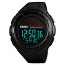 SKMEI 1405 Fashion Solar Power Outdoor Sports Watch Multifunctional 50m Waterproof Men Digital Watch(Black)