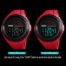 SKMEI 1405 Fashion Solar Power Outdoor Sports Watch Multifunctional 50m Waterproof Men Digital Watch(Black)