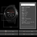 SKMEI 1405 Fashion Solar Power Outdoor Sports Watch Multifunctional 50m Waterproof Men Digital Watch(Black)