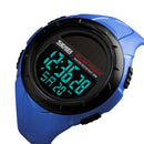 SKMEI 1405 Fashion Solar Power Outdoor Sports Watch Multifunctional 50m Waterproof Men Digital Watch(Blue)