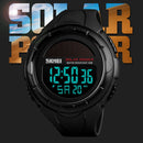 SKMEI 1405 Fashion Solar Power Outdoor Sports Watch Multifunctional 50m Waterproof Men Digital Watch(Blue)