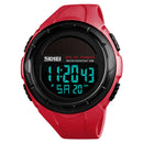 SKMEI 1405 Fashion Solar Power Outdoor Sports Watch Multifunctional 50m Waterproof Men Digital Watch(Red)