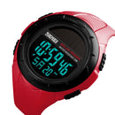 SKMEI 1405 Fashion Solar Power Outdoor Sports Watch Multifunctional 50m Waterproof Men Digital Watch(Red)