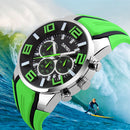 SKMEI 9128 Fashion Multifunctional 3D Large Dial Sports Wristwatch 30m Waterproof Quartz Watch(Blue)