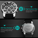 SKMEI 9128 Fashion Multifunctional 3D Large Dial Sports Wristwatch 30m Waterproof Quartz Watch(Blue)