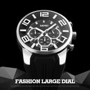 SKMEI 9128 Fashion Multifunctional 3D Large Dial Sports Wristwatch 30m Waterproof Quartz Watch(Blue)