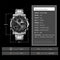 SKMEI 1389 Multifunctional Men Business Digital Watch 30m Waterproof Large Dial Wrist Watch with Stainless Steel Watchband (Silver)