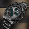 SKMEI 1389 Multifunctional Men Business Digital Watch 30m Waterproof Large Dial Wrist Watch with Stainless Steel Watchband (Silver)