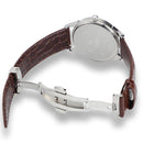 Watch Leather Watch Band Butterfly Buckle 316 Stainless Steel Double Snap, Size: 20mm (Silver)