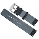 Smart Watch Silver Buckle Leather Watch Band for Apple Watch / Galaxy Gear S3 / Moto 360 2nd, Specification: 20mm(Black)