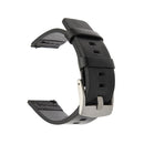 Smart Watch Silver Buckle Leather Watch Band for Apple Watch / Galaxy Gear S3 / Moto 360 2nd, Specification: 20mm(Black)