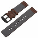 Smart Watch Silver Buckle Leather Watch Band for Apple Watch / Galaxy Gear S3 / Moto 360 2nd, Specification: 20mm(Brown)
