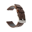 Smart Watch Silver Buckle Leather Watch Band for Apple Watch / Galaxy Gear S3 / Moto 360 2nd, Specification: 20mm(Brown)