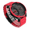 CAGARNY 6830 Fashion Waterproof Quartz Watch with TPE Wristband(Red Black)