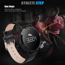CV08 0.95 inch OLED Screen Display Leather Band Bluetooth Smart Bracelet, IP67 Waterproof, Support Pedometer / Blood Pressure Monitor / Heart Rate Monitor / Sedentary Reminder, Compatible with Android and iOS Phones(Gold)