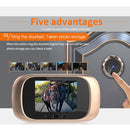 DD1 Smart Electronic Cat Eye Camera Doorbell with 2.8 inch LCD Screen, Support Infrared Night Vision(Gold)