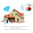 EKEN V7 1080P Wireless WiFi Smart Video Doorbell, Support Motion Detection & Infrared Night Vision & Two-way Voice, Package 3: Doorbell + Dual Slots Battery Charger + Chime(Black)
