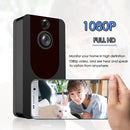 EKEN V7 1080P Wireless WiFi Smart Video Doorbell, Support Motion Detection & Infrared Night Vision & Two-way Voice, Package 3: Doorbell + Dual Slots Battery Charger + Chime(Black)